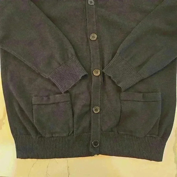 Jordan Craig Cotton Button Front V-Neck Cardigan Black Size Large Womens - Picture 7 of 9